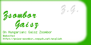 zsombor gaisz business card